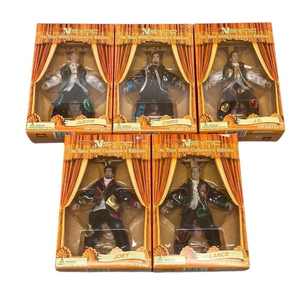 VTG NSYNC Full Set 5 Box Marionette On Tour 2000 Collectors Edition NEVER OPENED
